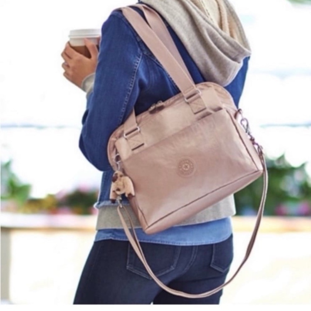 Kipling Felicity Rose Gold Nylon Shoulder Bag